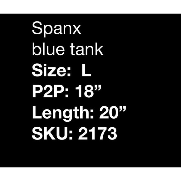 NWT SPANX® Get Moving Shelf Tank- Deep Azure- Size L - Picture 7 of 7